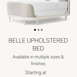 Restoration Hardware Belle Upholstered Bed in Soft Cream